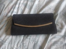 Next Black Sparkly Clutch Bag