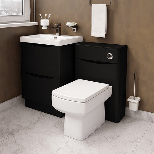 Floor standing black bathroom - standing,