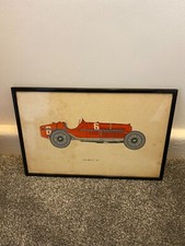 Retro Old Vintage Alfa Romeo P3 1932 Picture Framed
