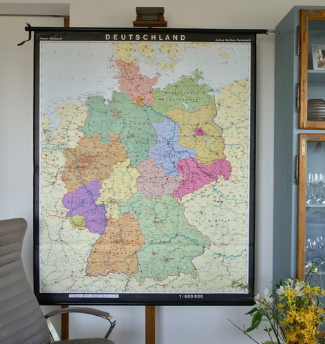 Vintage school wall map - school,