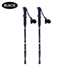2Pcs 3-Section Telescopic Anti-shock Trekking Walking Poles Hiking Sticks