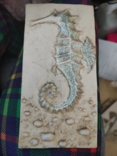 Stone seahorse wall - wall, hanging