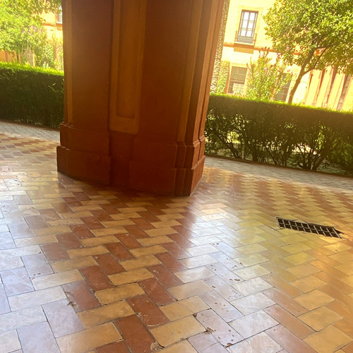 Terracotta look rustic patio - rustic,