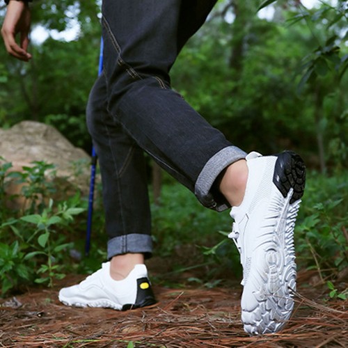 White five finger hiking shoes - finger,