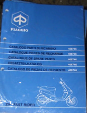 PIAGGIO ZIP FAST RIDER CATALOGUE OF SPARE PARTS   (NEW AND SEALED)