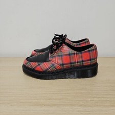 Dr Martens Ramsey River Red Plaid Tartan Leather Creepers Chunky Quad Shoes Uk 4