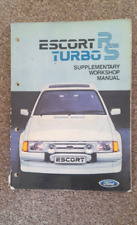 Ford Escort RS Turbo Series One RS Turbo Supplementary Workshop Manual Escort