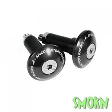 Apico Trials Bar Ends Alloy MX Motocross Enduro for all 14mm ID Handlebars BLK