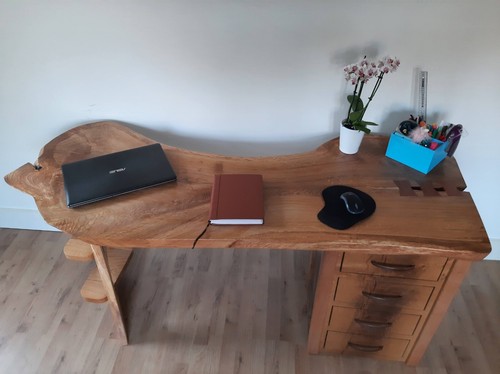 Handcrafted waney edge oak