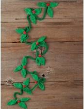 Knitting pattern copy Holly and berry garland / bunting. Christmas easy knit
