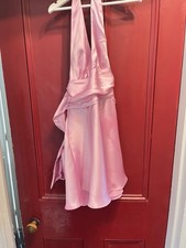 Zara Pink Satin Halter Neck