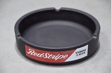 Red Stripe Strong Lager Beer Large And Heavy Ashtray Ceramic Black NEW Ø 18cm