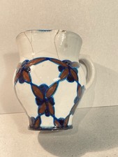 Antique Cream, Blue And Brown