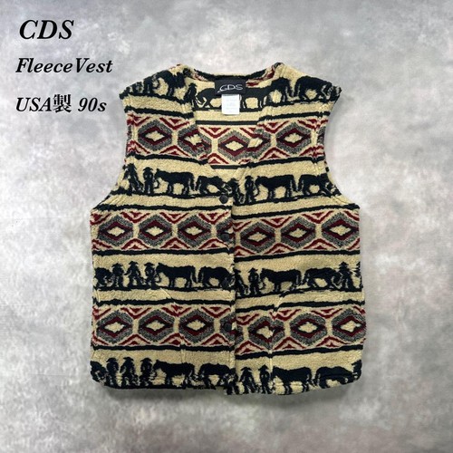 Cds fleece vest - fleece, black