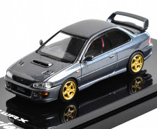 HobbyJapan 1:64 Gray Impreza GC8 WRX STI Sports Model Diecast Display Car