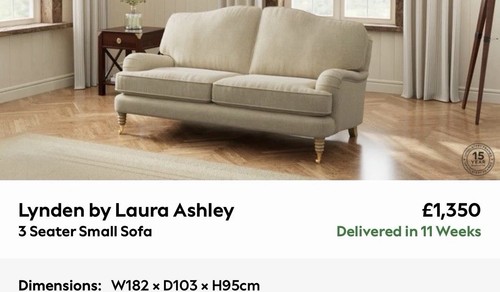 Laura ashley lynden seater - lynden,