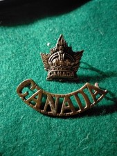 Two Canadian Military badges