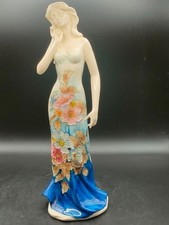 Old Tupton Ware Hand Painted Lady Figurine – 30 cm Floral Dress – Repaired Arm