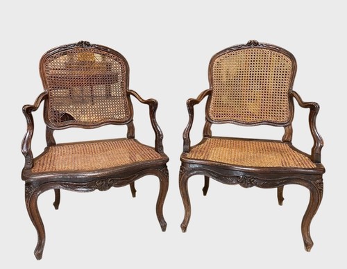 Pair louis cane - of, xv