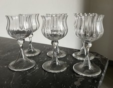 6 crystal wine glasses with