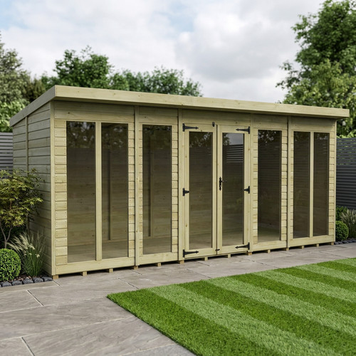 Pent summer house full - summer, (full