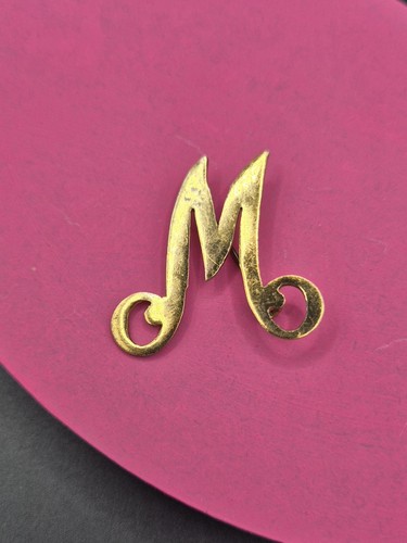Vintage gold tone script - vintage,
