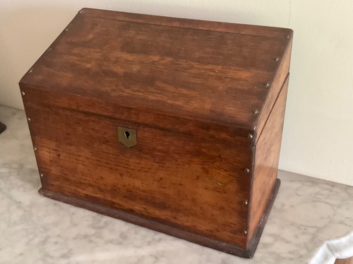 Antique oak wooden stationary - antique,