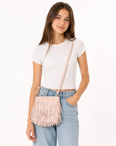 Girls pink fringe - pink,