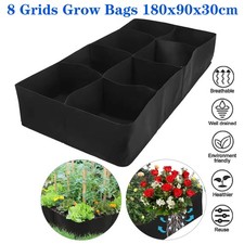Large Plant Grow Bags Potato Fruit Vegetable Planter Growing Bag 8 Grids Garden