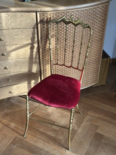 Vintage chiavari brass red - chiavari,