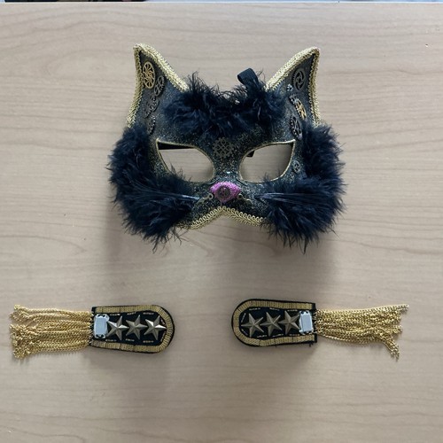 Steampunk cat black - cat, gold
