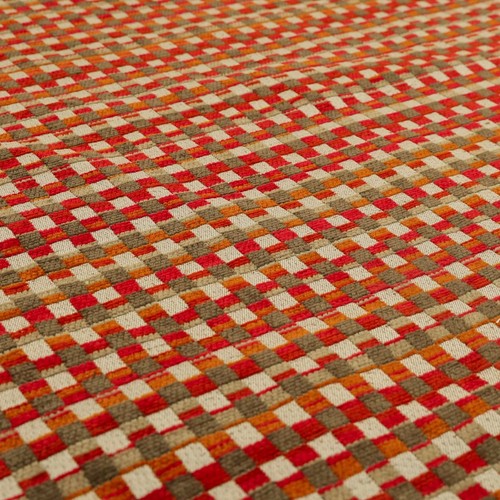 Red orange brown - orange, polka