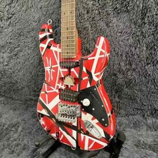 Hot Sale EVH Stripe Series Frankie Electric Guitar, Red, White, Black Legacy