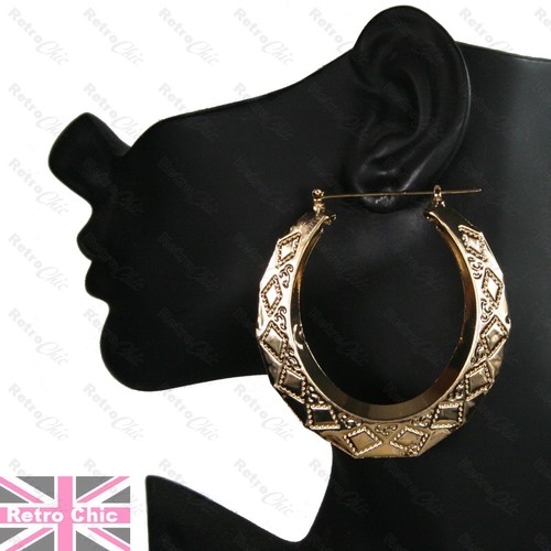 Big 7cm creole hoops bamboo - creole,
