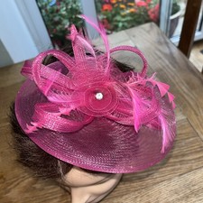 Pink  Wedding Fascinator Headband Aliceband Ladies Day Races Royal Ascot
