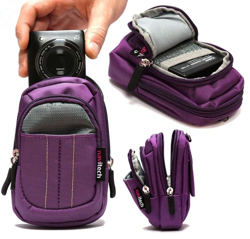 Navitech purple camera - camera, case