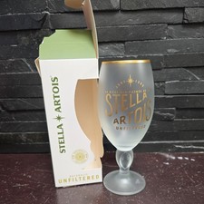 Stella Artois Unfiltered Frosted Chalice Glass 330ml Brand New Boxed 33cl