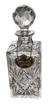 VINTAGE EDINBURGH CUT CRYSTAL EMBASSY PATTERN DECANTER WITH BRANDY LABLE SH10
