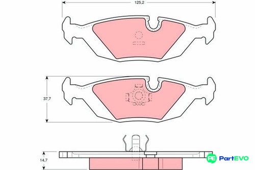 Trw disc brake - pad, set