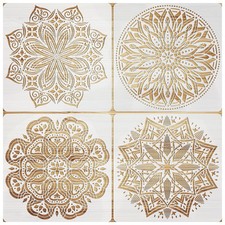 4 Large Stencil Mandala Dot