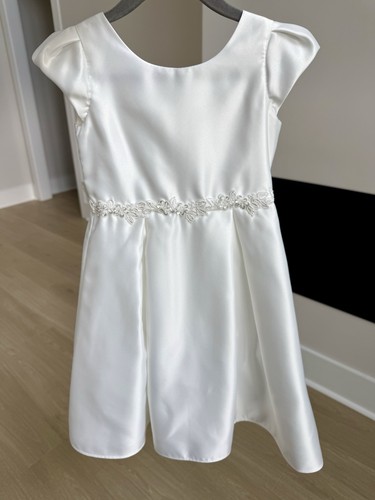 Toddler girls white satin - white,