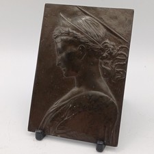 Bronze Miniature Plaque Lady