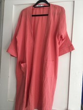 TU Lightweight Pink Muslin Dressing Gown Size 10 -12 Nee