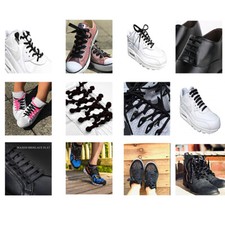 Black Round Flat Waxed Curly