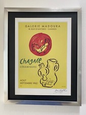 MARC CHAGALL | ORIGINAL VINTAGE 1975 | SIGNED PRINT | MOUNTED IN 11X14 BOARD |