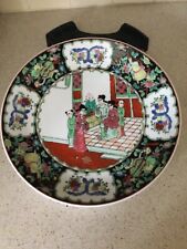 Antique Japanese Edo/Meiji imari charger plate geisha 10.5 inches/27 cm diameter