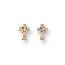 9ct Gold Celtic Cross Studs