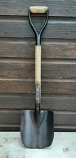 Vintage Conneaut Heat Treated D Handle Round Nose Bent Wood Shovel Made In Usa