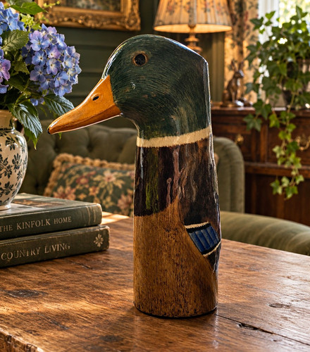 Quail ceramics duck vase - , large