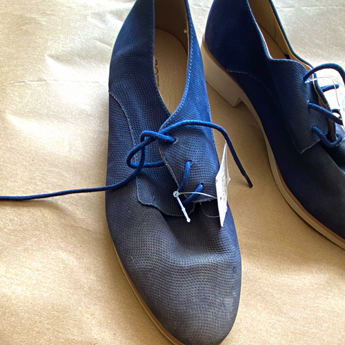 Bottero blue leather lace - leather,